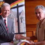 Prof Ian White, Master of Jesus and Prof Judith Lieu, Chair of the Wesley House Trustees